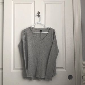 Grey Waffle Sweater